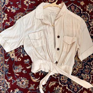 Button Down Short Sleeve Top